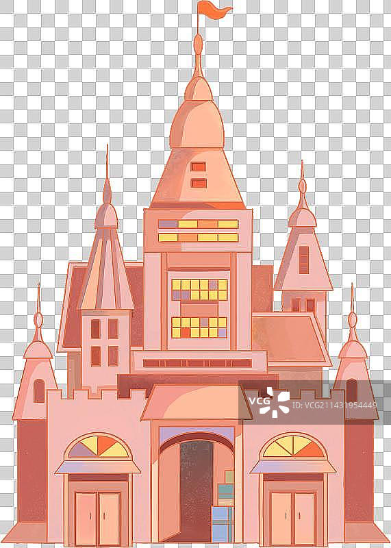 粉色的城堡图片素材