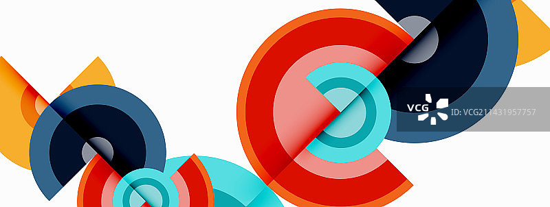 圆形阴影新潮的最小几何图片素材