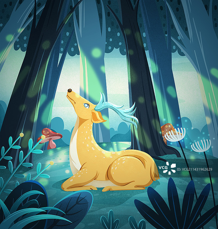 森林中的小鹿图片素材