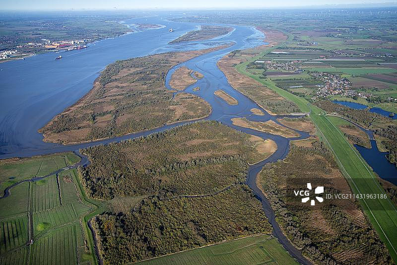 哈塞尔多夫沼泽自然保护区航拍图片素材
