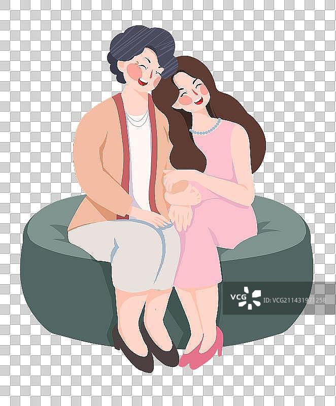 母亲节母女图片素材