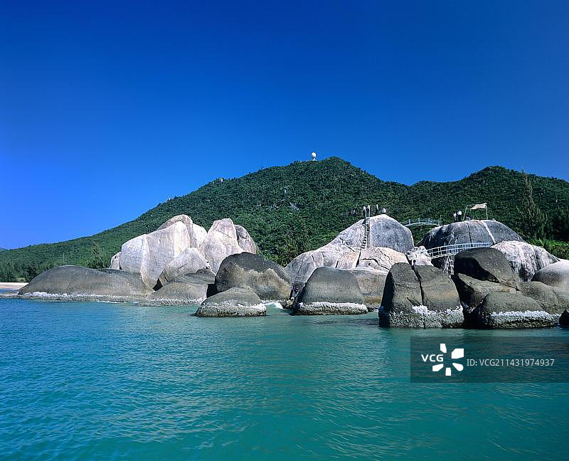 中国海南三亚天涯海角岩石群图片素材