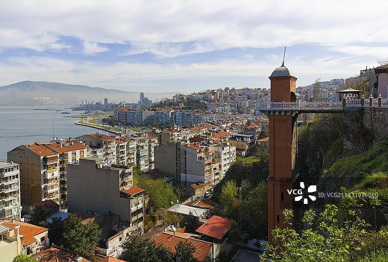 阿桑索尔历史悠久的电梯，卡拉塔斯，伊兹密尔，土耳其图片素材