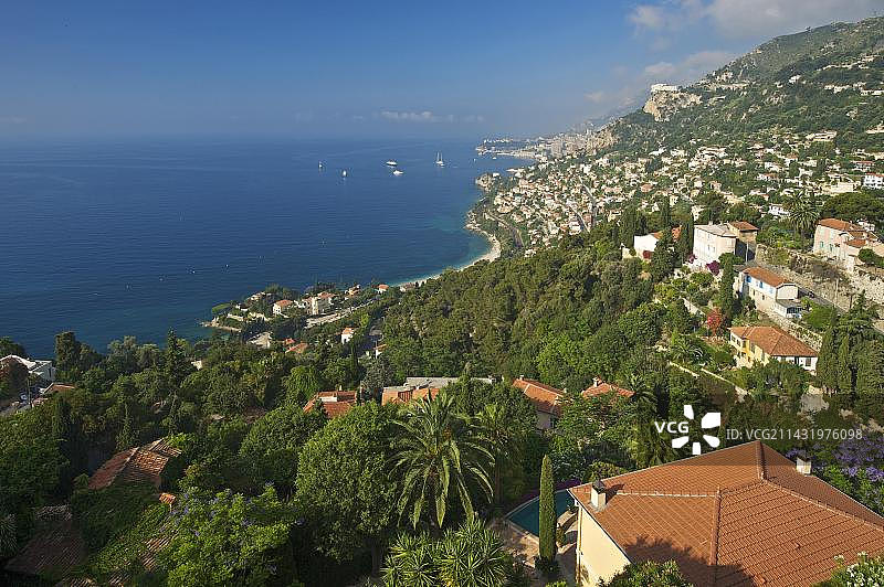 蔚蓝海岸或法国里维埃拉的蒙特卡洛图片素材