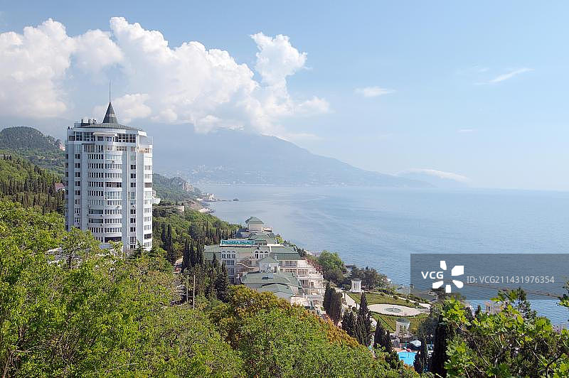 雅尔塔全景：克里米亚，乌克兰，欧洲图片素材