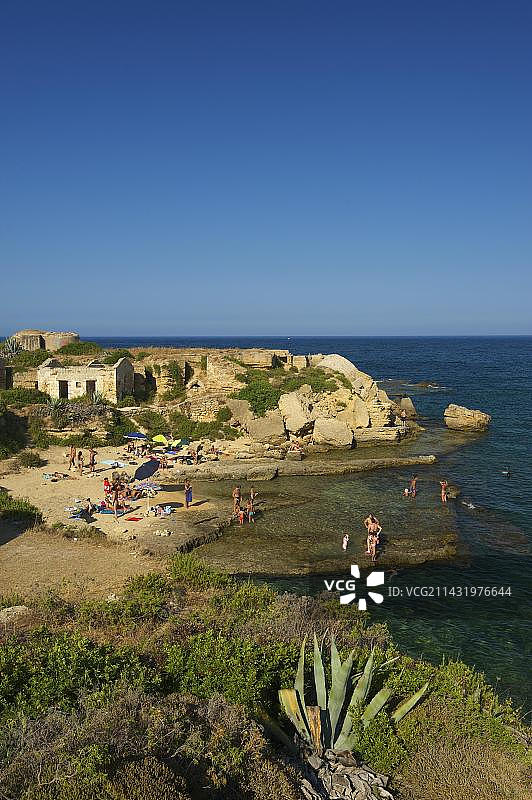 意大利西西里岛莫拉角海滩图片素材
