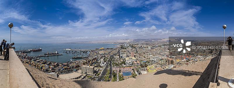 智利北部，太平洋沿岸的阿里卡概览图片素材