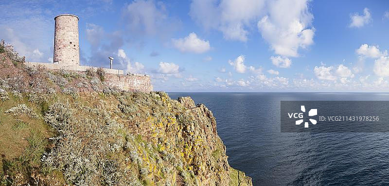 弗雷埃尔海岬塔，法国布列塔尼，欧洲图片素材