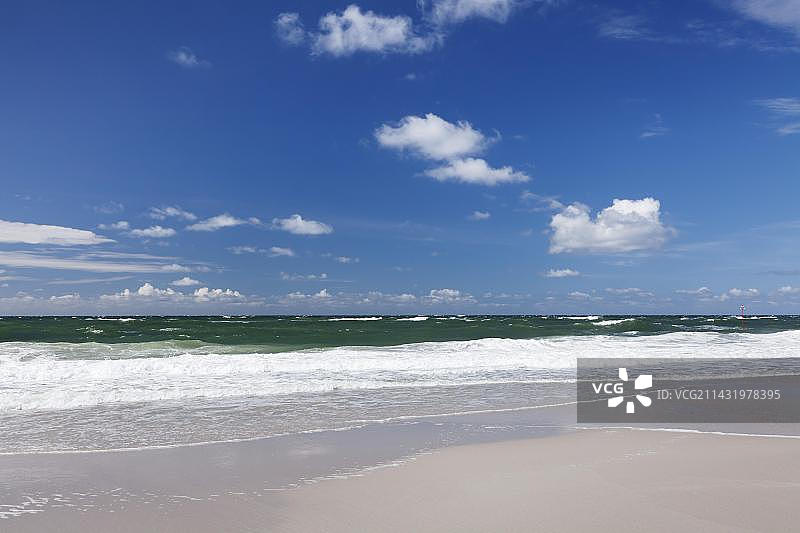 坎彭海滩，德国叙尔特岛图片素材