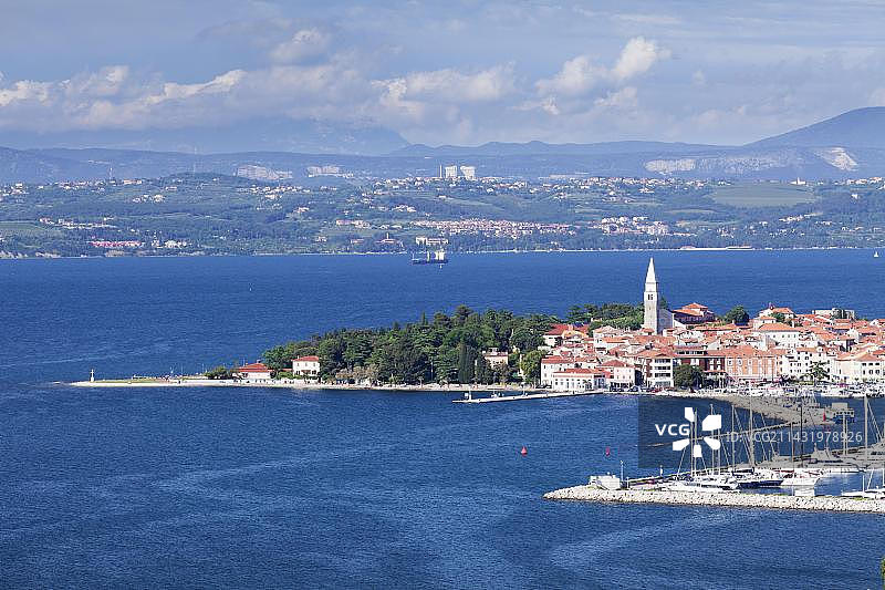 斯洛文尼亚伊佐拉老城区海岸风光图片素材