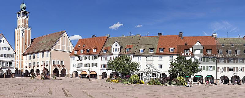 德国弗罗伊登施塔特集市广场市政厅图片素材