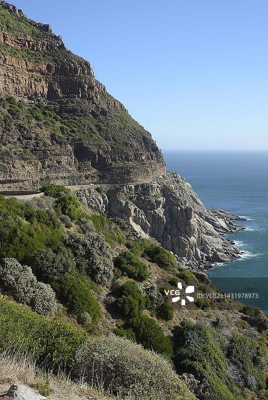 南非西开普省查普曼峰 drive 沿线的悬崖图片素材