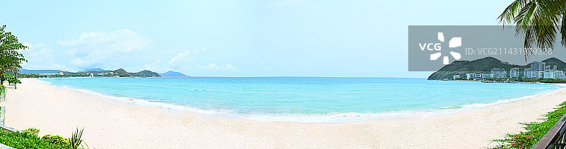 三亚大东海海滩全景图片素材