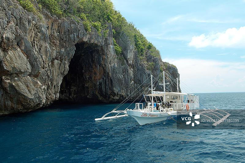 菲律宾传统单桅帆船图片素材