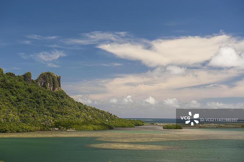 索克思岩，波纳佩岛，密克罗尼西亚，大洋洲图片素材