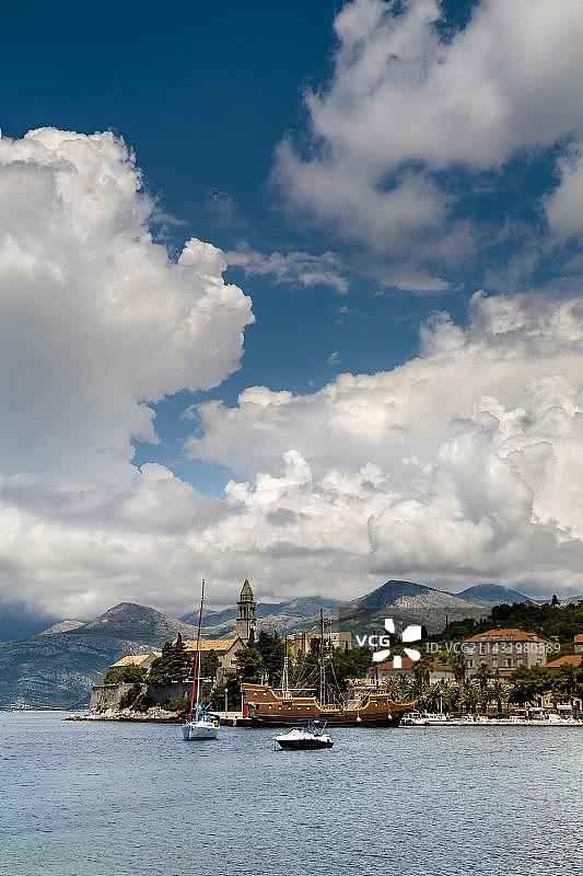 洛普德岛，埃拉菲蒂群岛，亚得里亚海，达尔马提亚，克罗地亚，欧洲图片素材