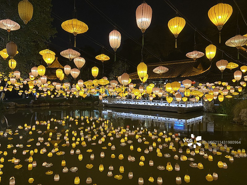 夜游瘦西湖图片素材