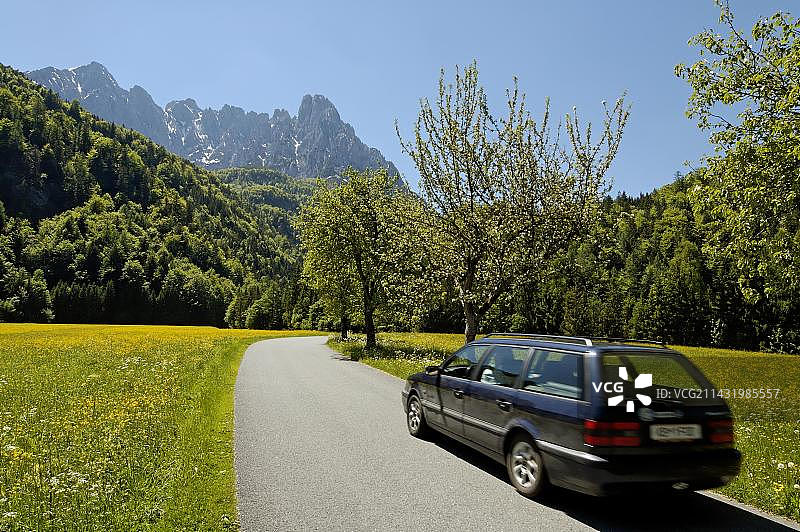 奥地利蒂罗尔州凯撒山脉的凯撒山谷图片素材