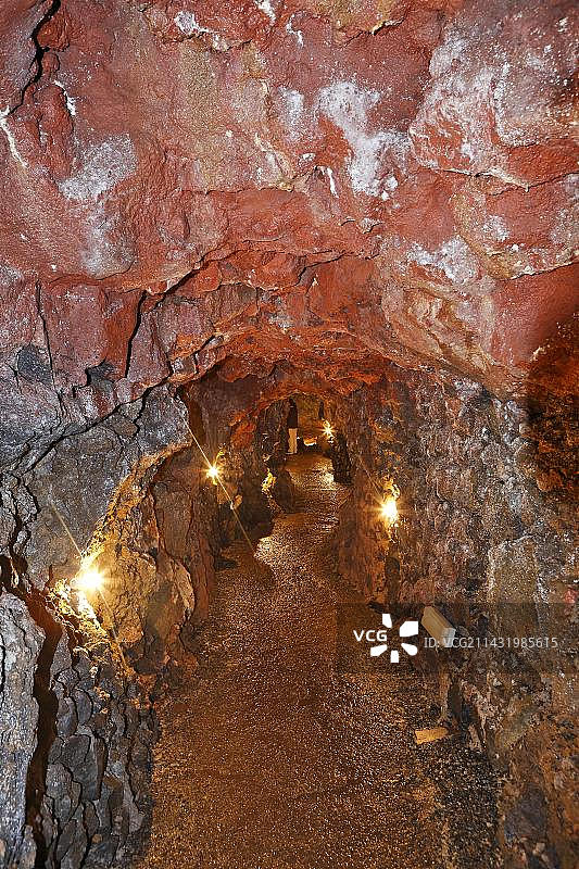 圣维森特熔岩洞穴，马德拉群岛，葡萄牙，欧洲图片素材