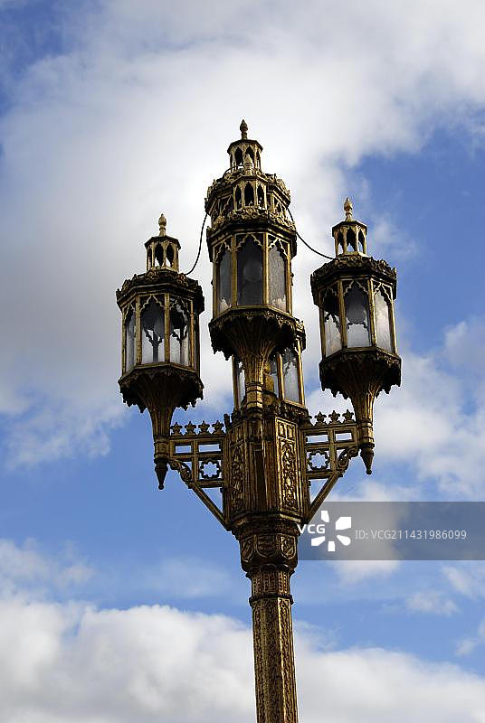 斯图加特威廉玛动植物园的古董路灯图片素材