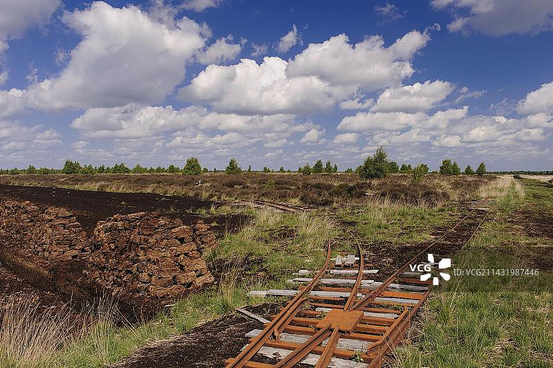 德国下萨克森州Goldenstedter泥炭工业开采图片素材