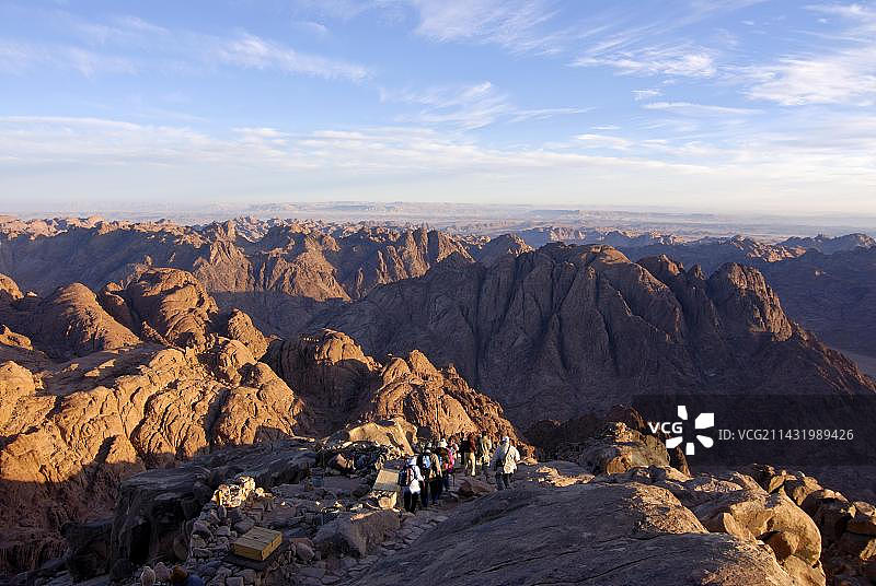 埃及西奈半岛西奈山全景图片素材