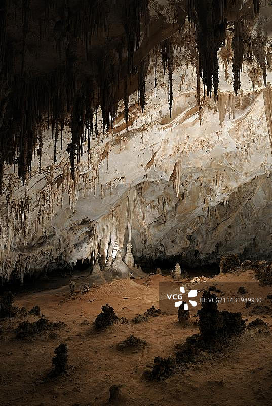 卡尔斯巴德洞窟国家公园洞穴，美国新墨西哥州图片素材