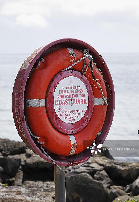 英国北爱尔兰怀特黑德救生圈图片素材