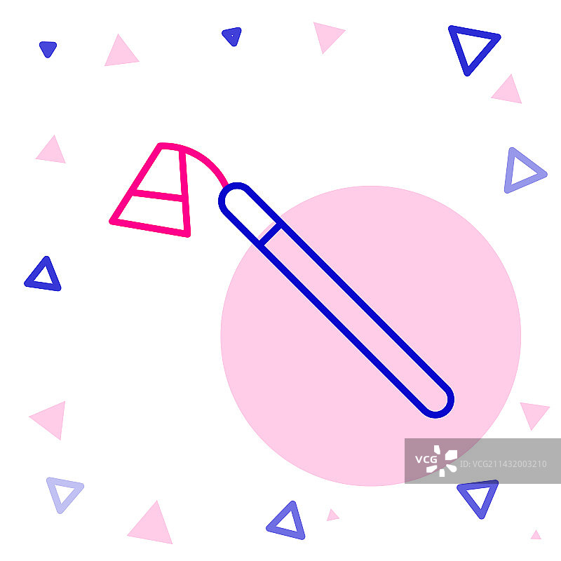 花园锄头线条图标，白色背景图片素材