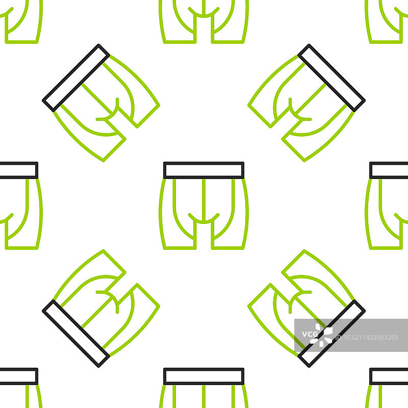 线条骑行短裤图标无缝图案图片素材