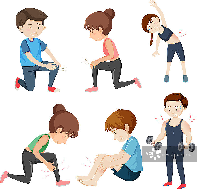 运动损伤人物合集图片素材