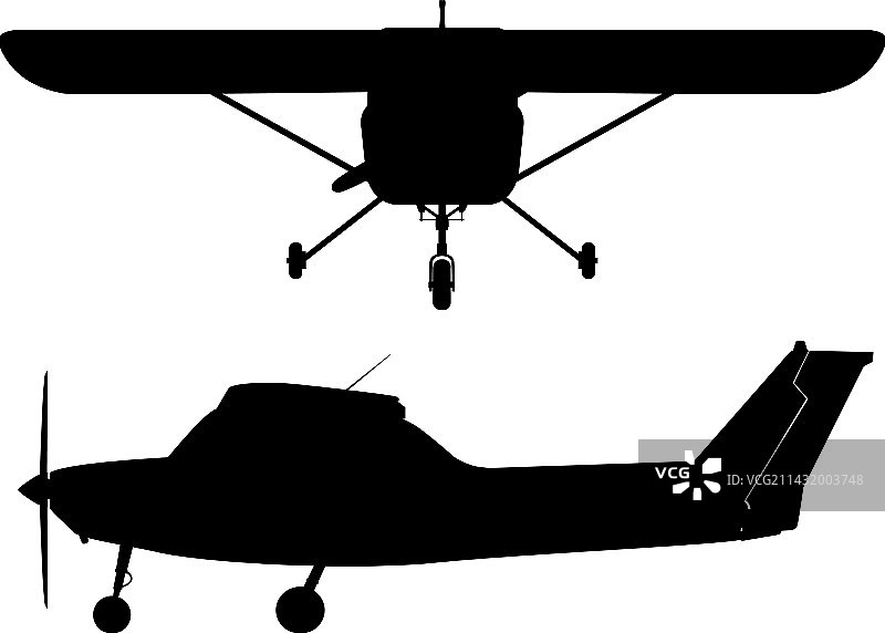 轻型飞机轮廓设计图片素材