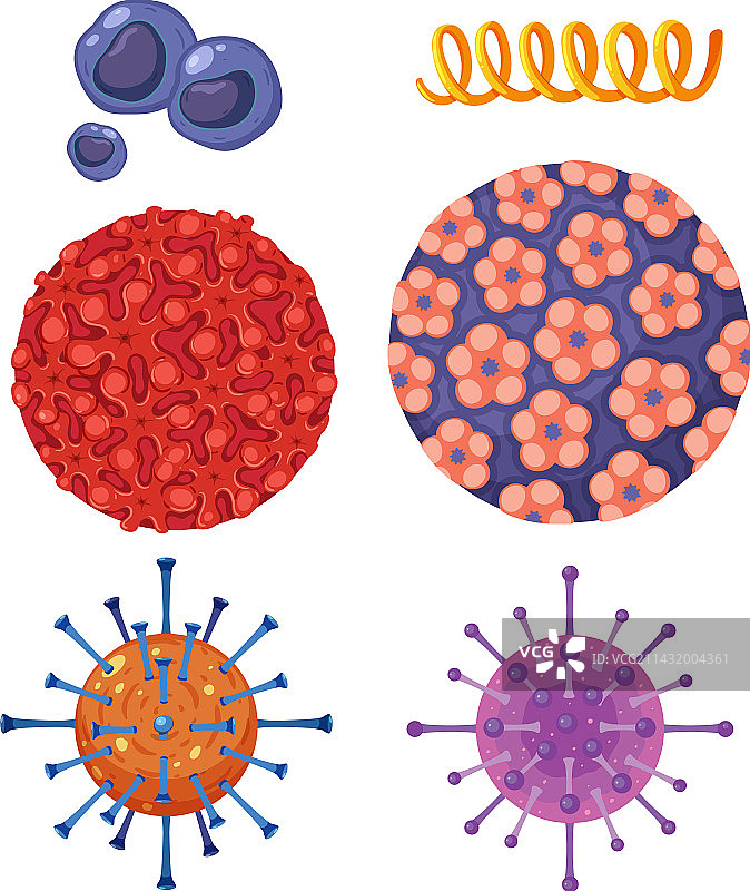 病毒和细菌图标合集图片素材