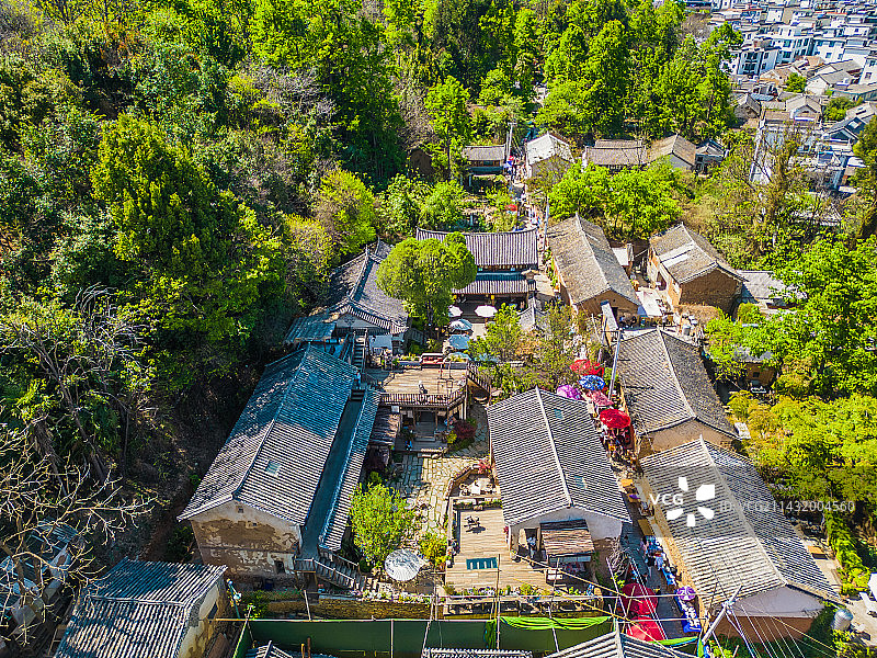 大理凤阳邑村航拍图片素材