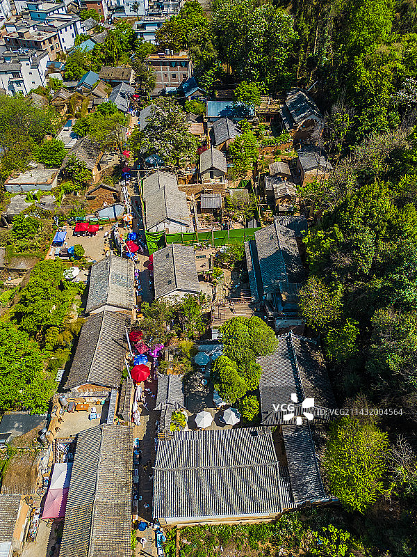 大理凤阳邑村航拍图片素材