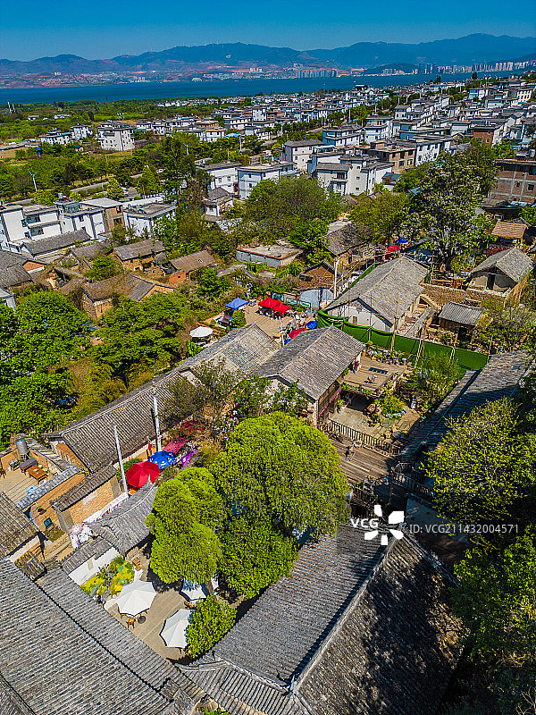 大理凤阳邑村航拍图片素材