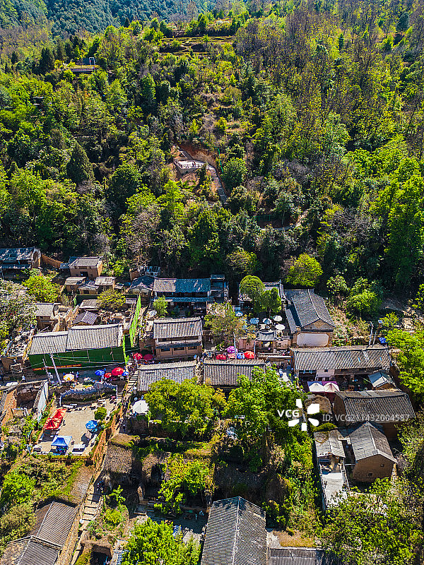 大理凤阳邑村航拍图片素材