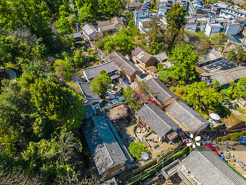 大理凤阳邑村航拍图片素材