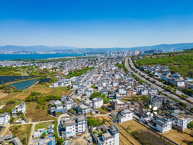 大理西景线航拍图片素材