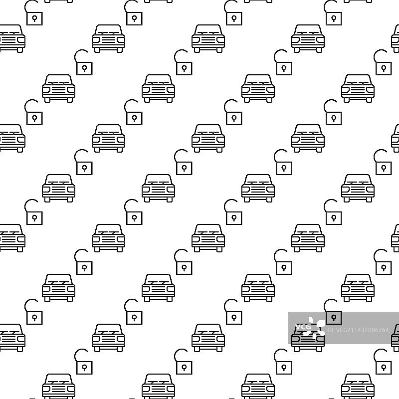 打开的汽车共享轮廓无缝图案图片素材