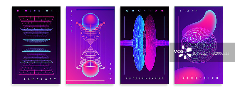 逼真3D图形海报合集图片素材