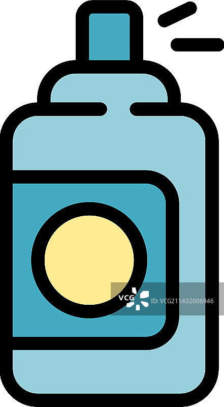 日光浴室喷雾图标（扁平风格）图片素材