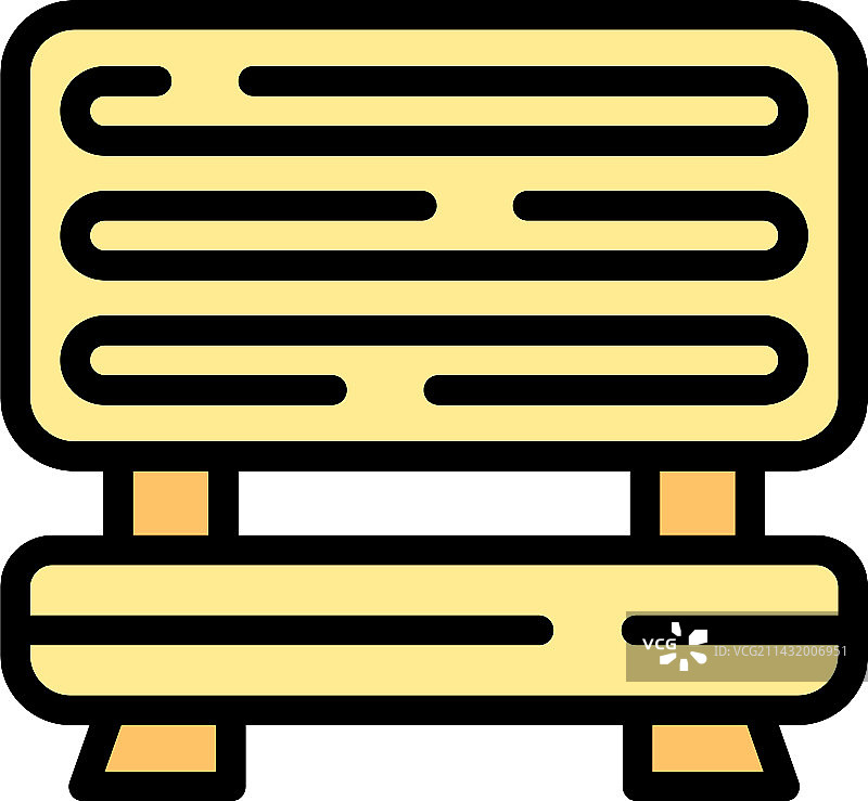 日光浴室设备扁平图标图片素材