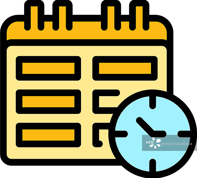 任务计划日历时间扁平图标图片素材