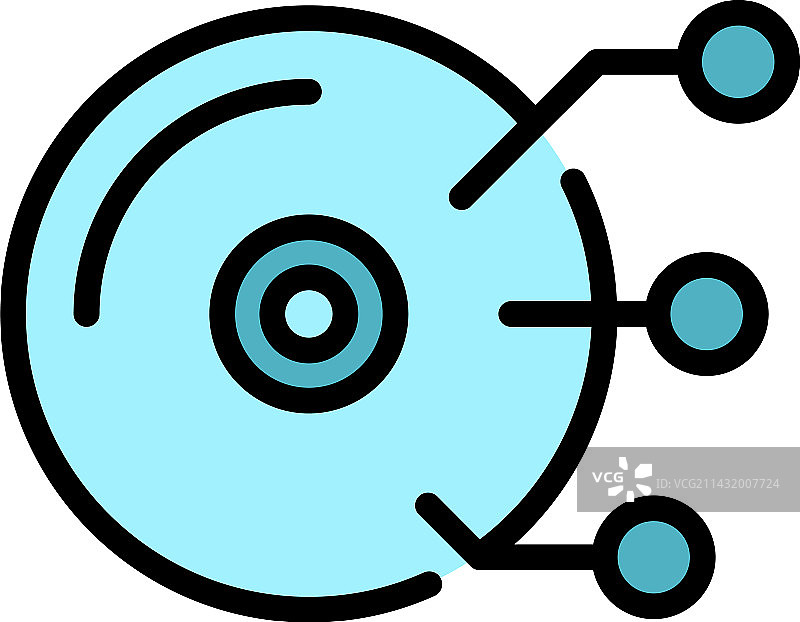 光盘备份扁平图标图片素材