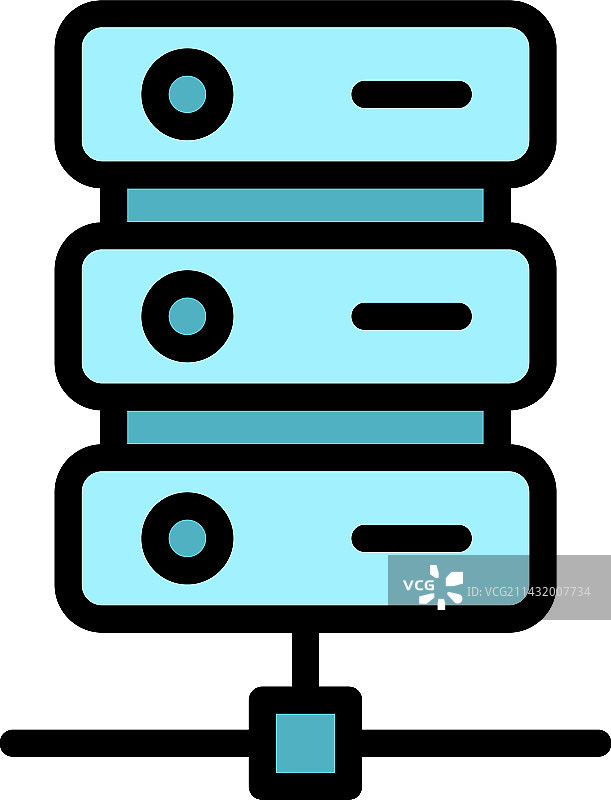 服务器备份图标（扁平风格）图片素材