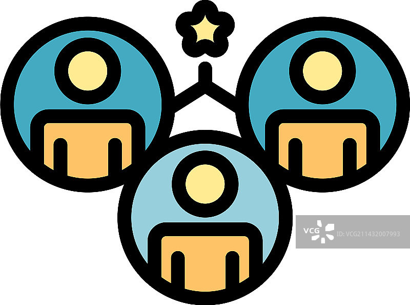 帮助团队扁平风格图标图片素材