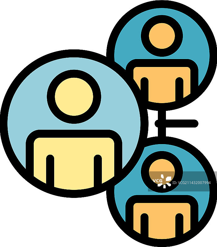 项目团队图标（扁平风格）图片素材