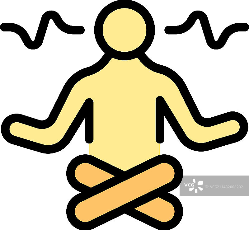 扁平冥想练习图标图片素材
