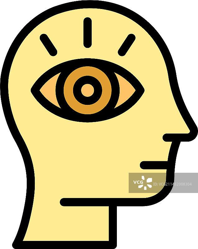 和谐冥想扁平图标图片素材